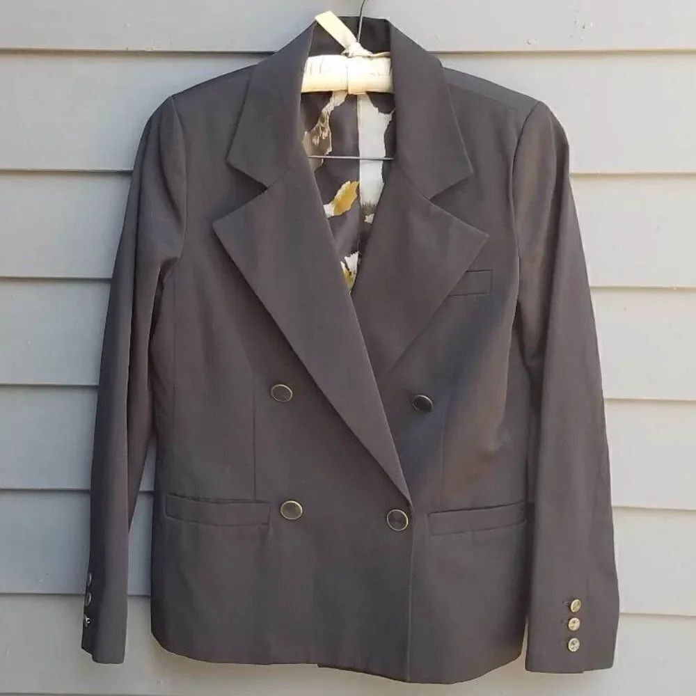 Cabi Black Double Breasted Blazer w/Gorgeous Lining Size 8